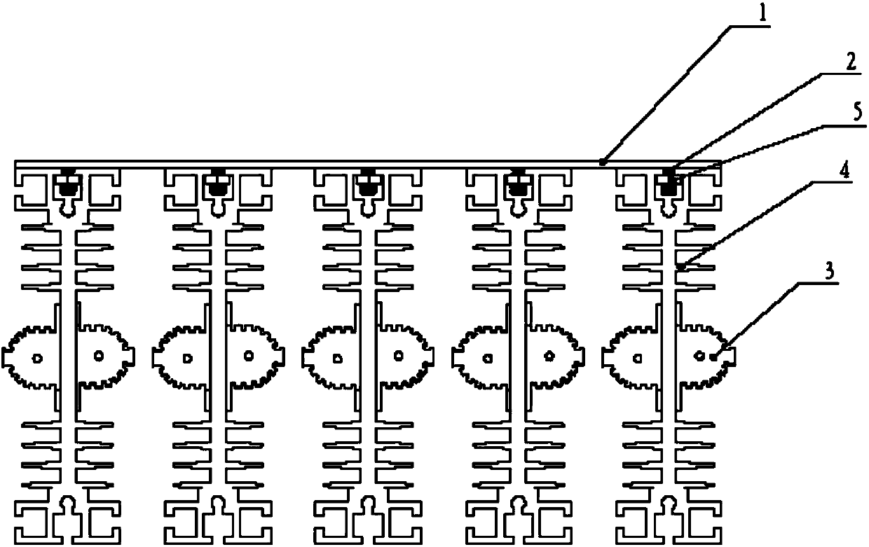 Radiator fixing structure of power supply and distribution load device