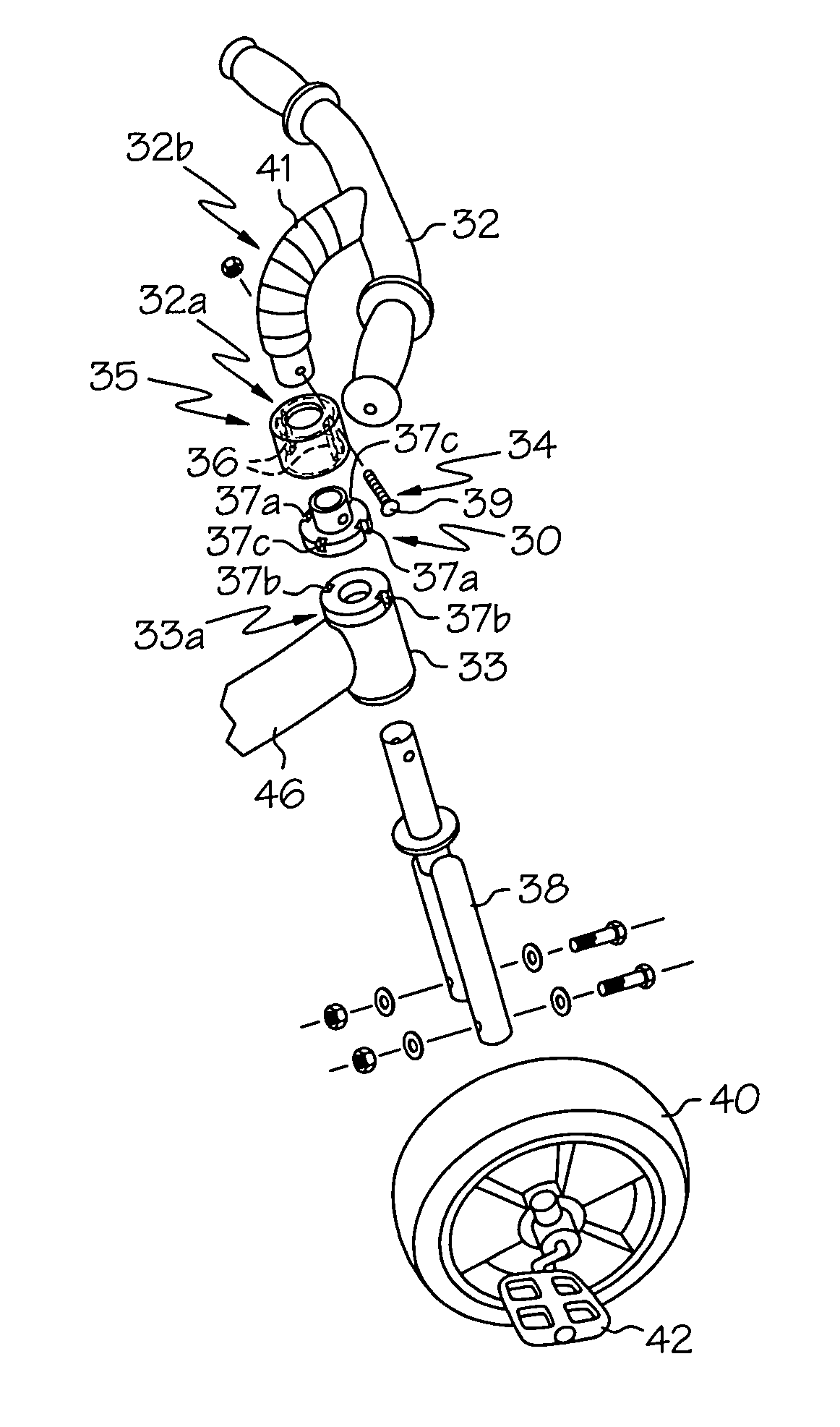 Tricycle and guide handle