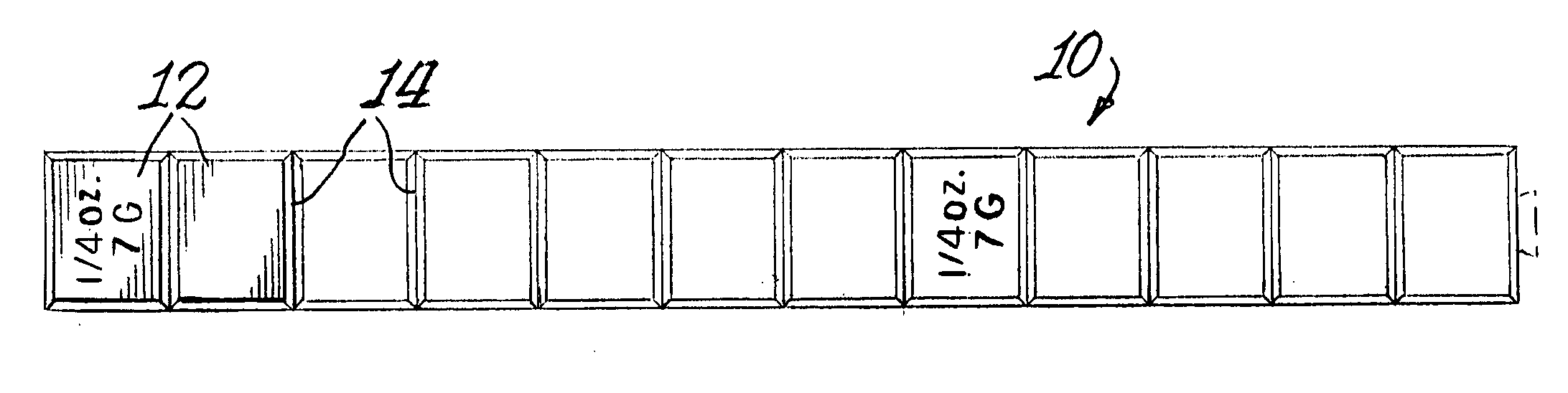 Adhesive wheel balancing weights having a serrated backing strip