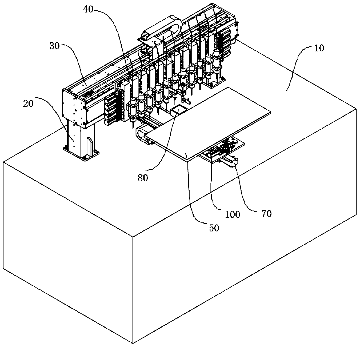 Multi-head laser machining equipment for OLED display panel