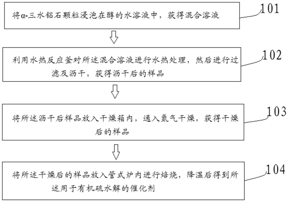 Catalyst for organic sulfur hydrolysis and preparation method thereof