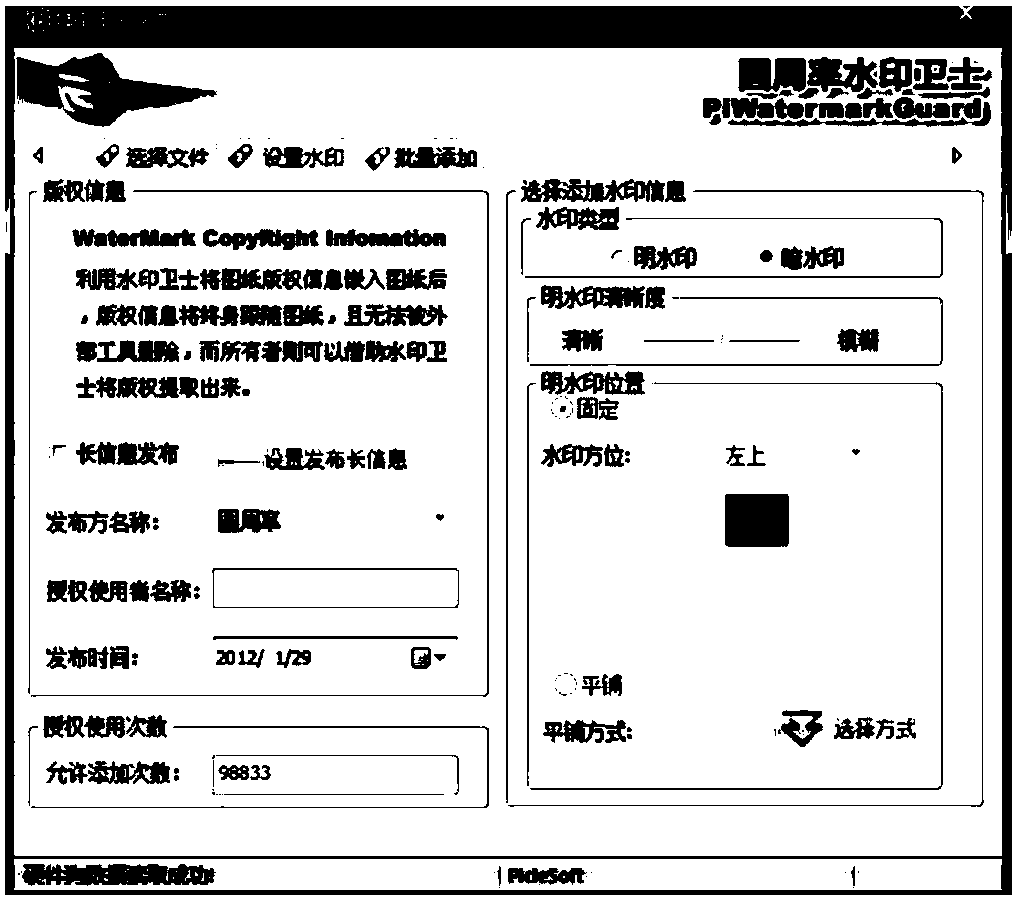 Method and system for copyright protection of image data