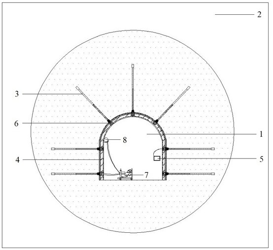 Deep high-temperature rock stratum roadway heat insulation supporting system and construction method thereof