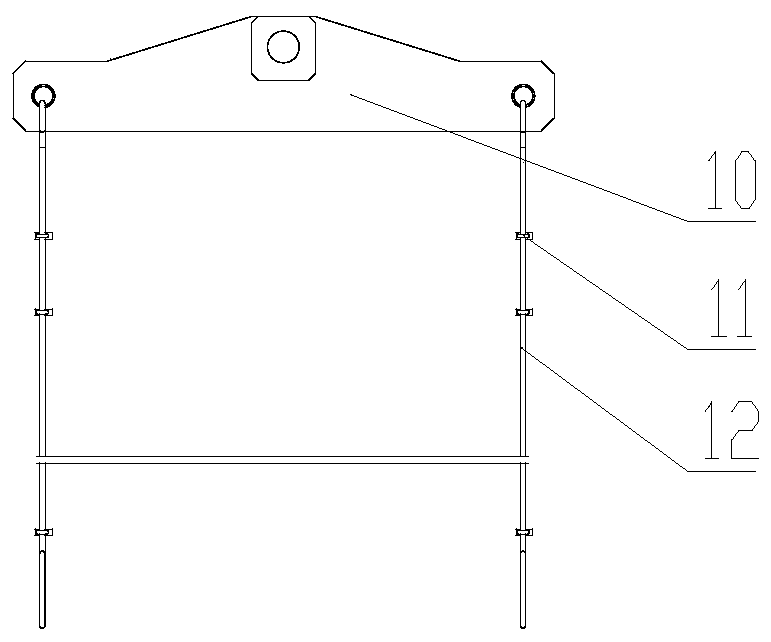 A large-caliber warhead suspension device