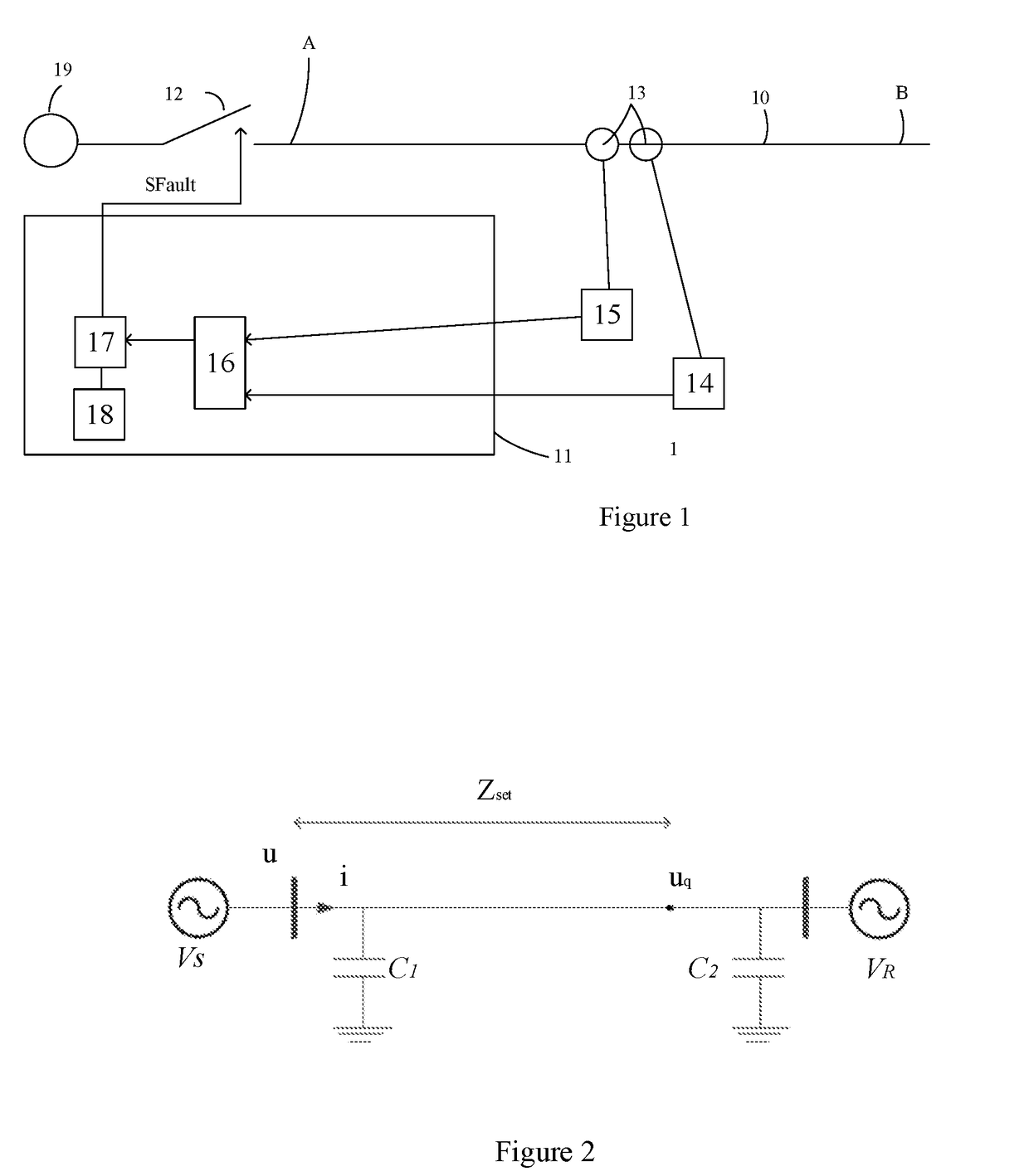 Method and control system for faulted phase detection