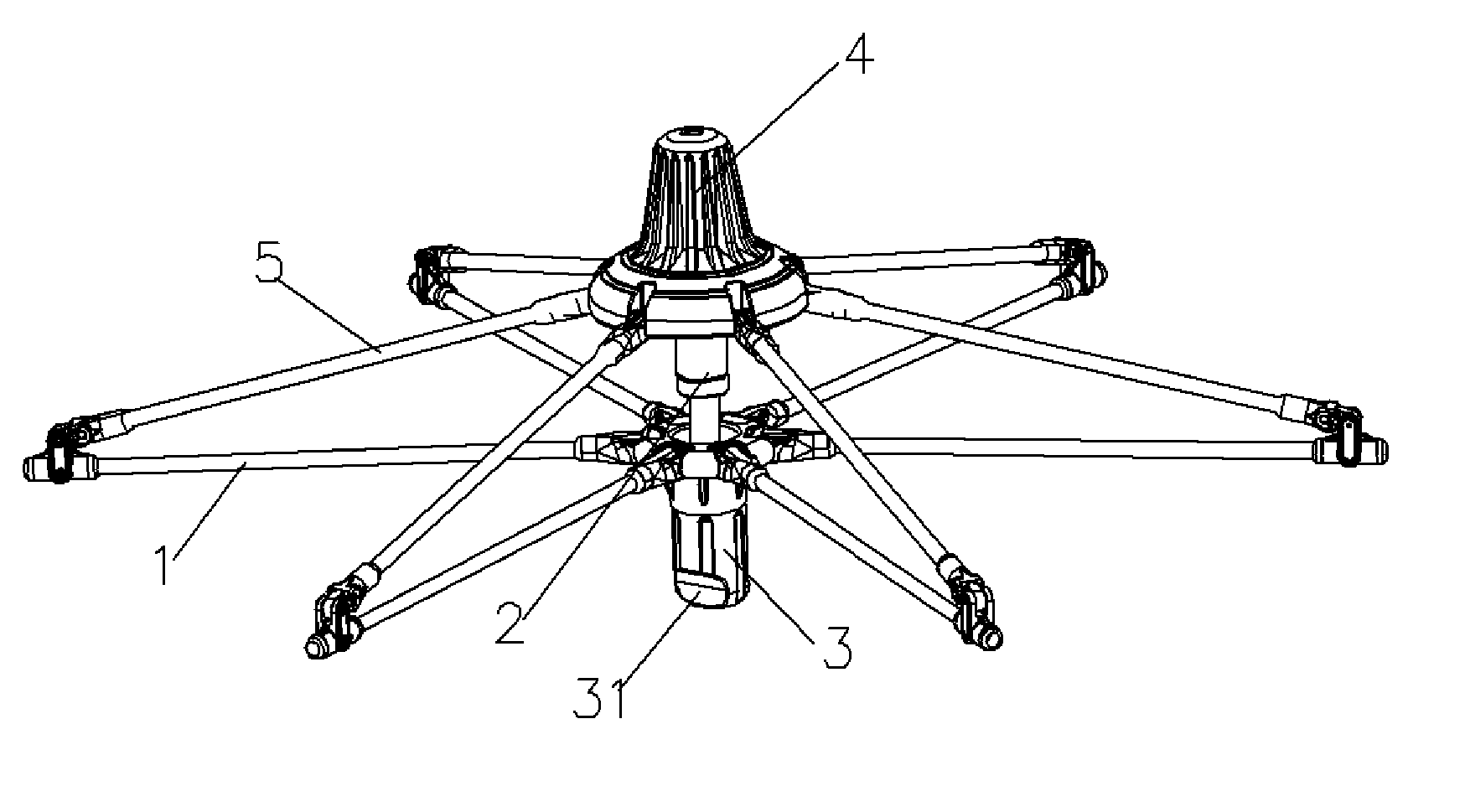 A Top Frame for Foldable Tent