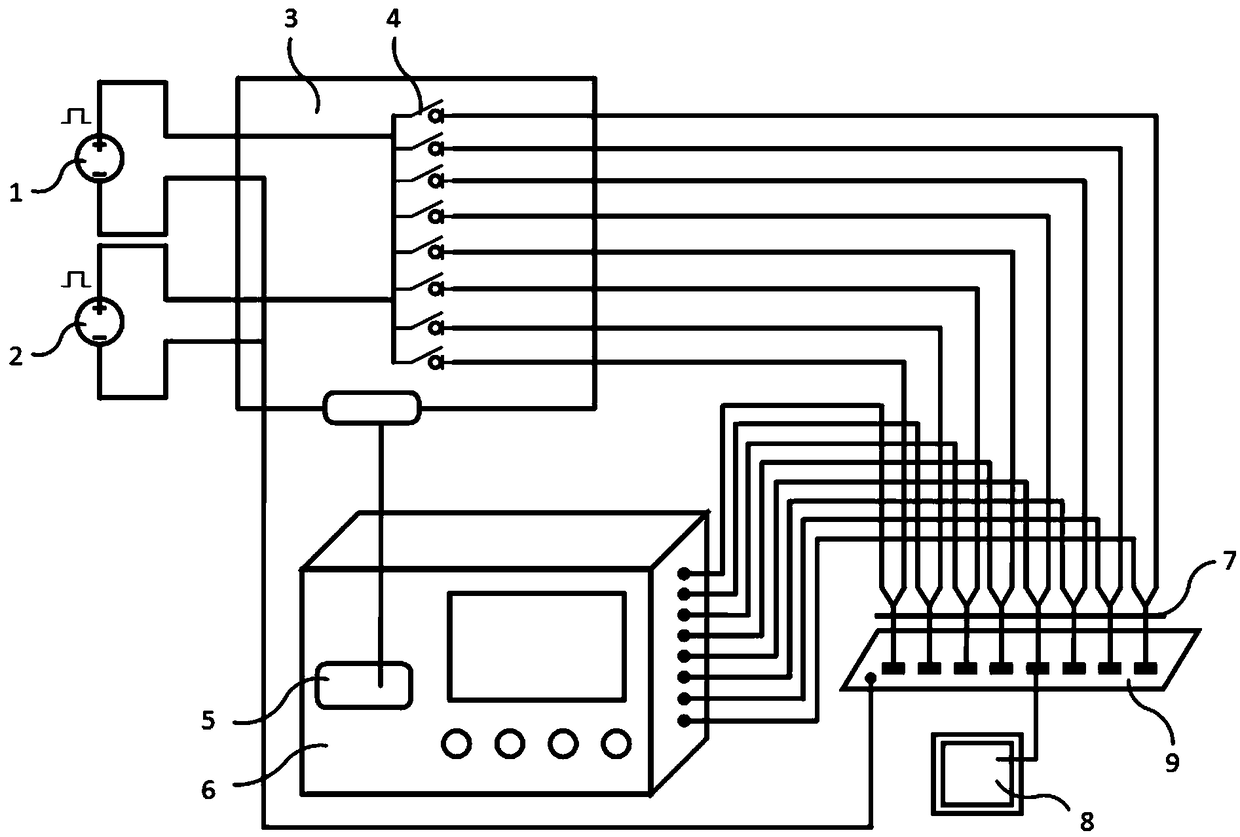 Debugging and measuring device and method for debugging and measuring resistance of thermal head