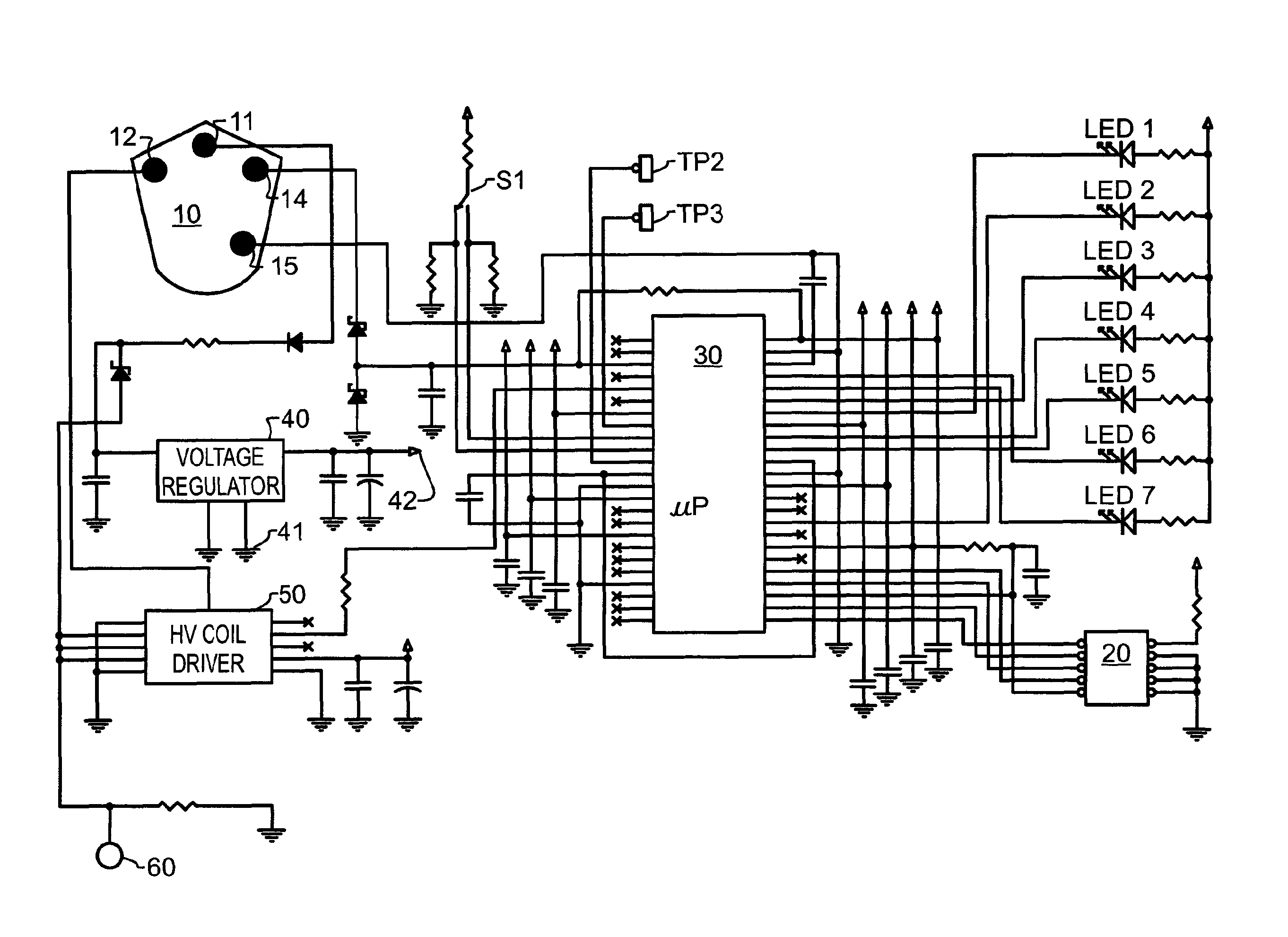 Electronic ignition module with rev limiting