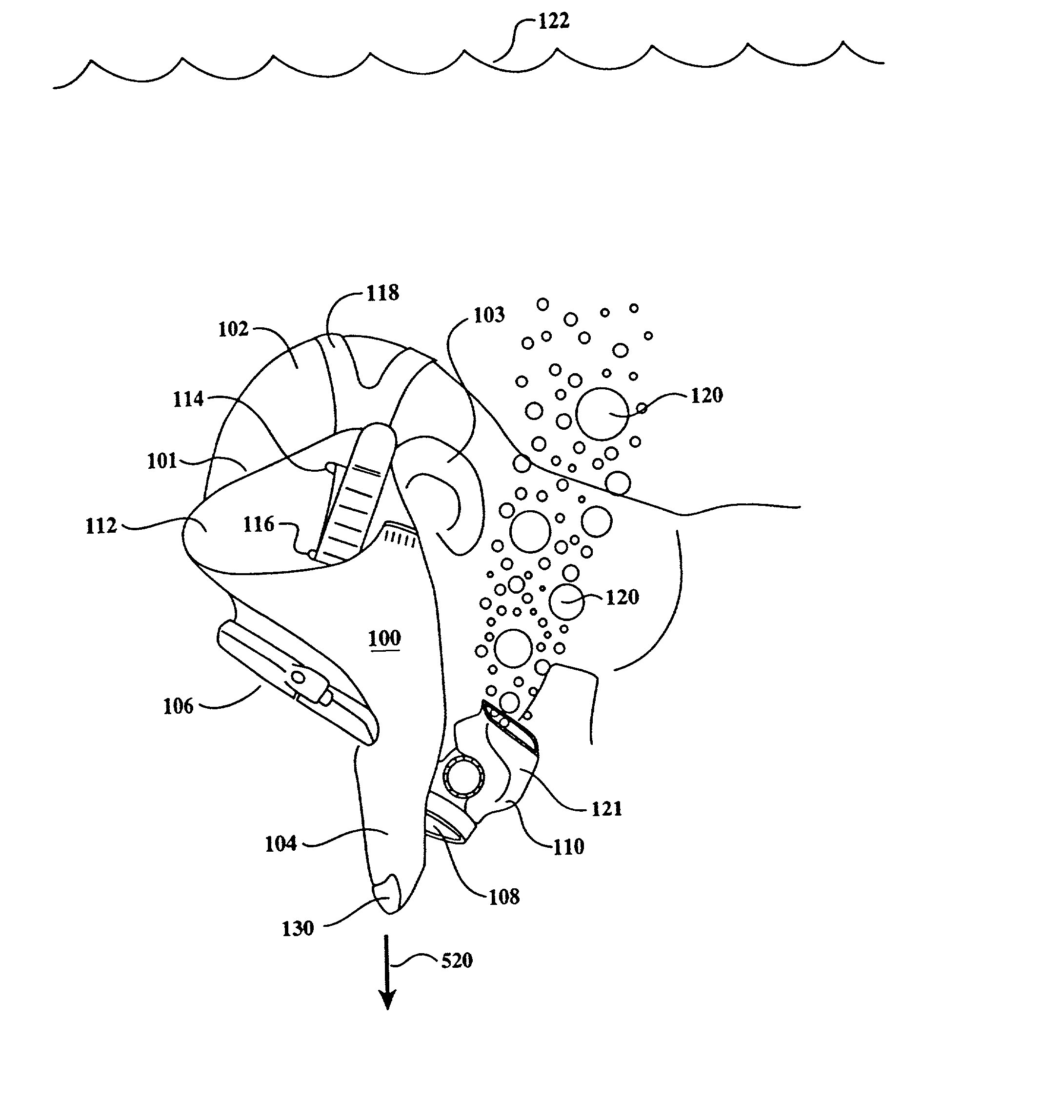 Scuba diving bubble diverter for improving vision and decreasing bubble noise