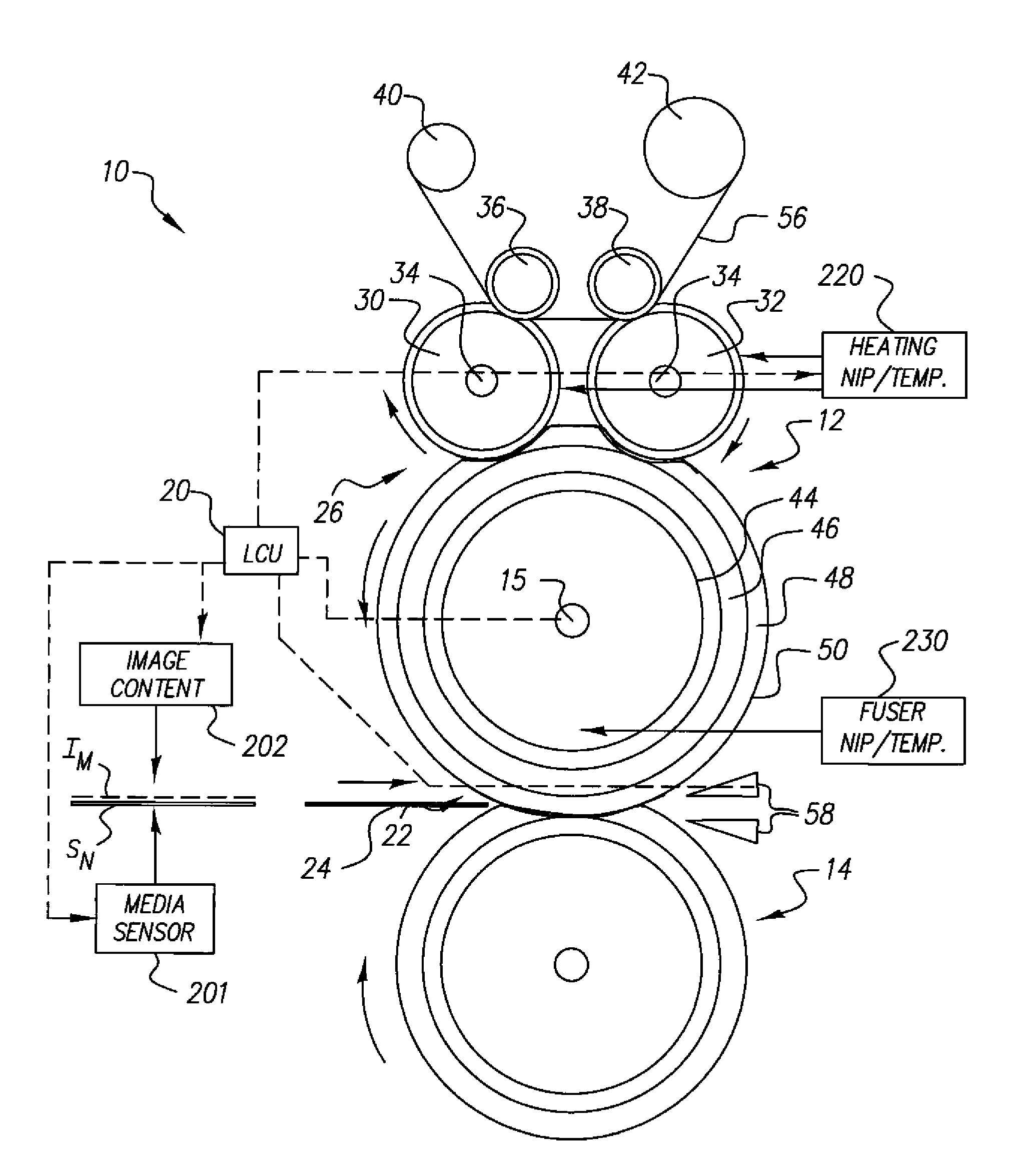 System for control of fusing member temperature