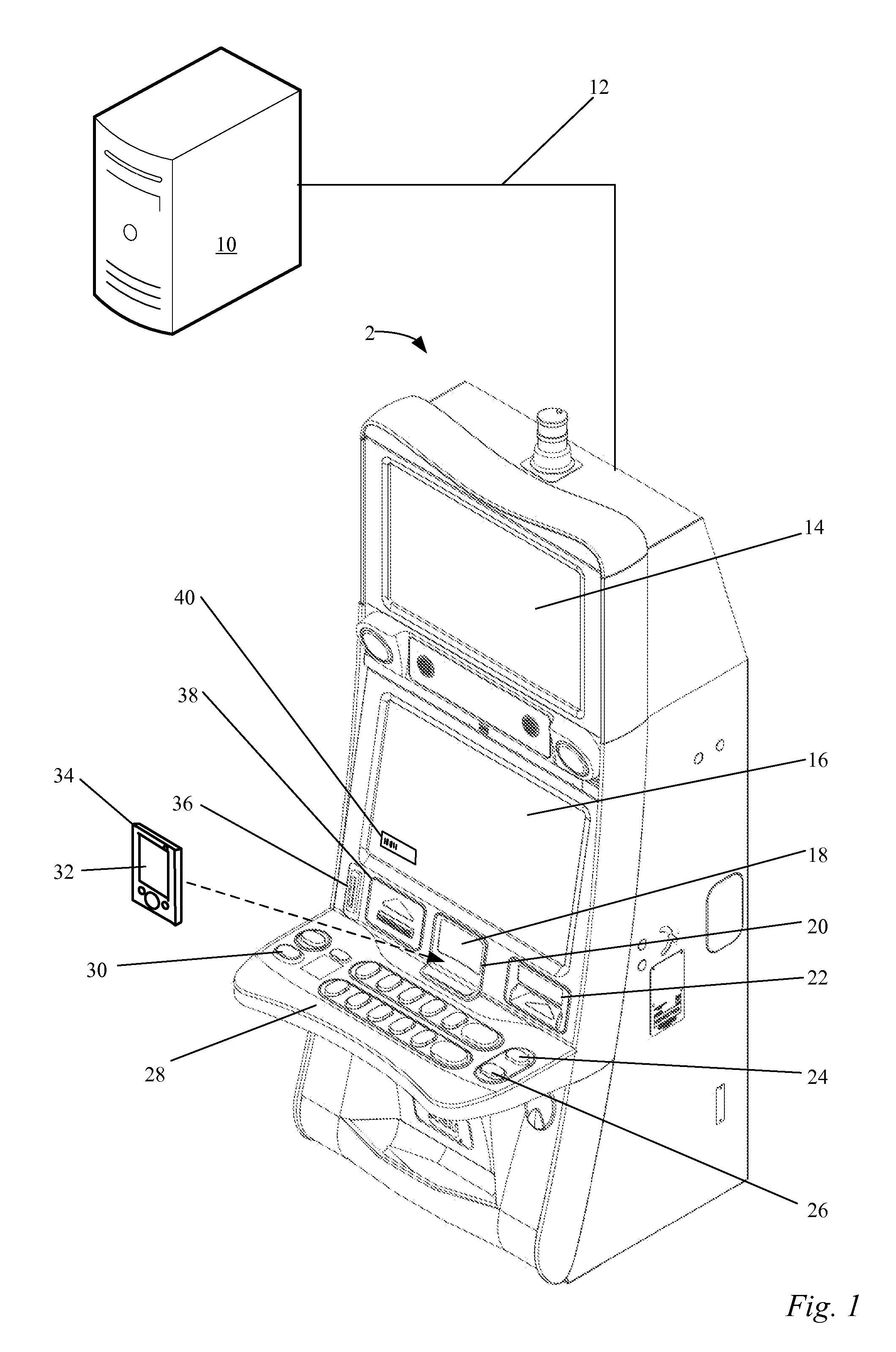 Virtual ticket-in and ticket-out on a gaming machine