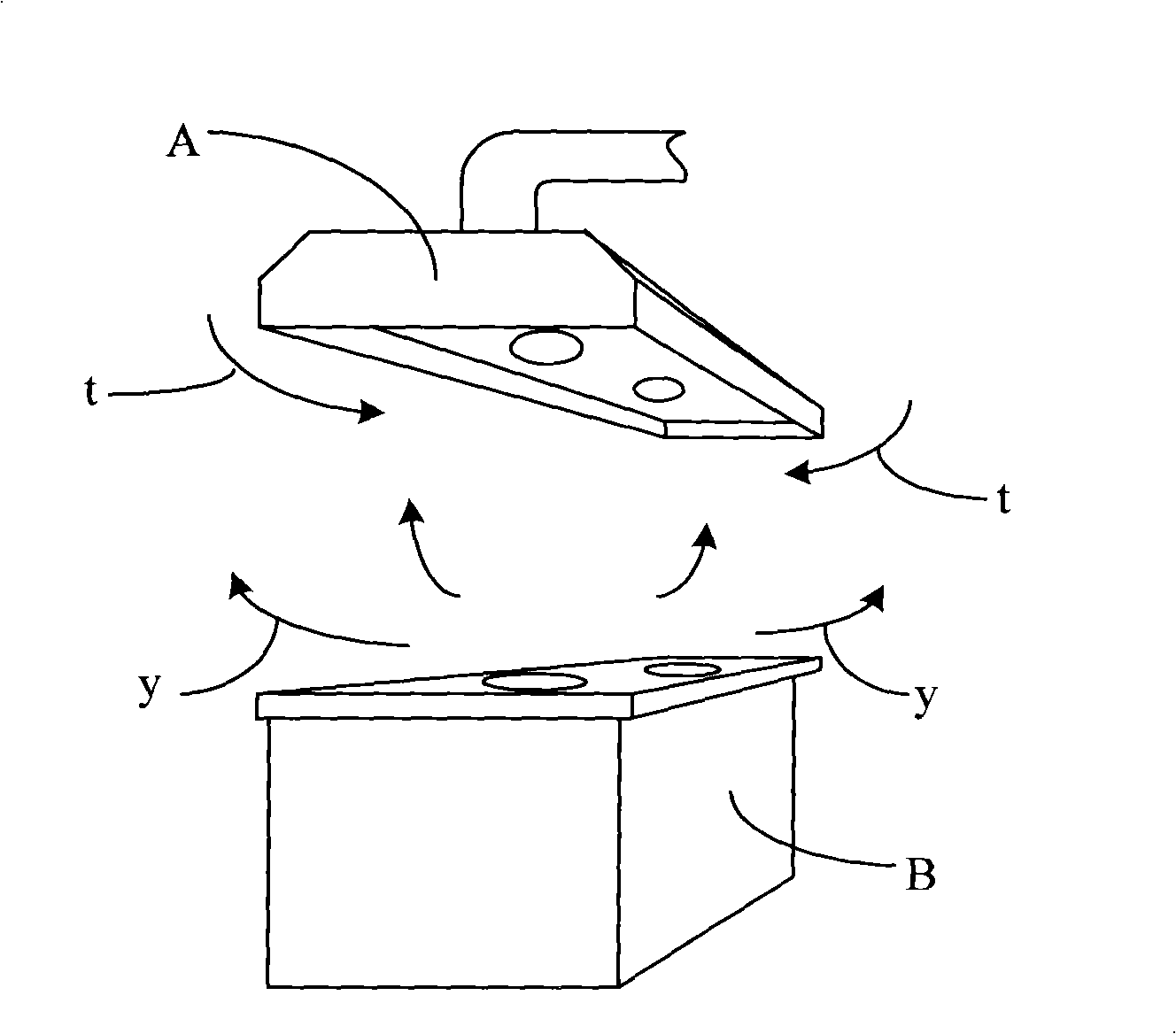 Split fume exhauster