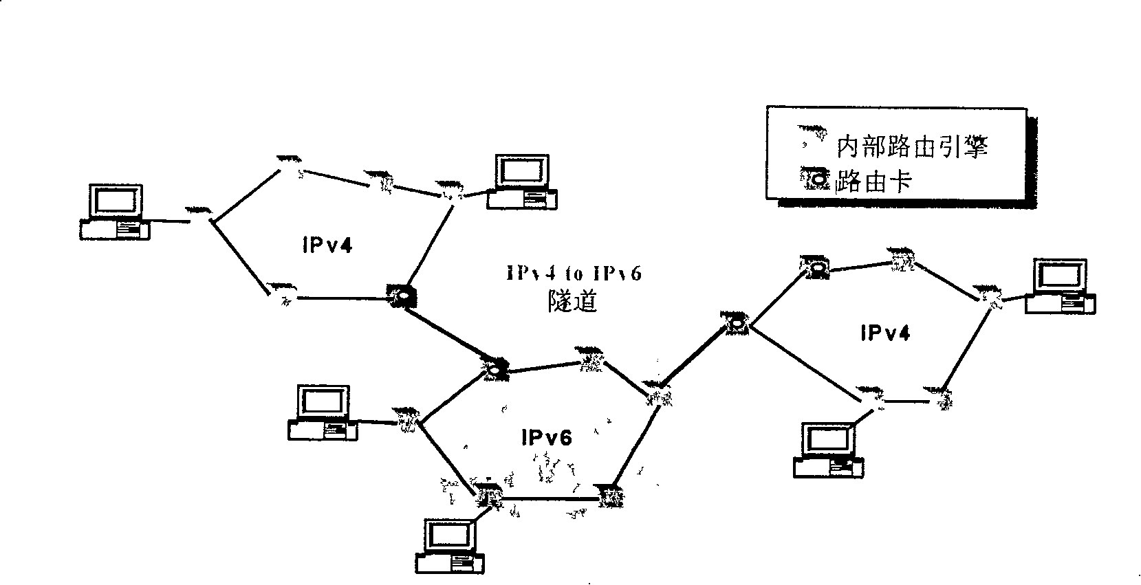 Method and device for realizing different IP data packet repeating using strategic flow