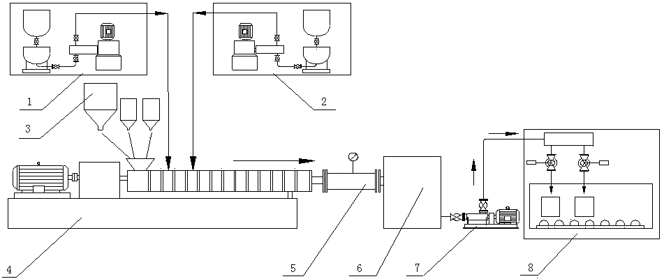 Bagged high-viscosity asphalt as well as production method and device thereof