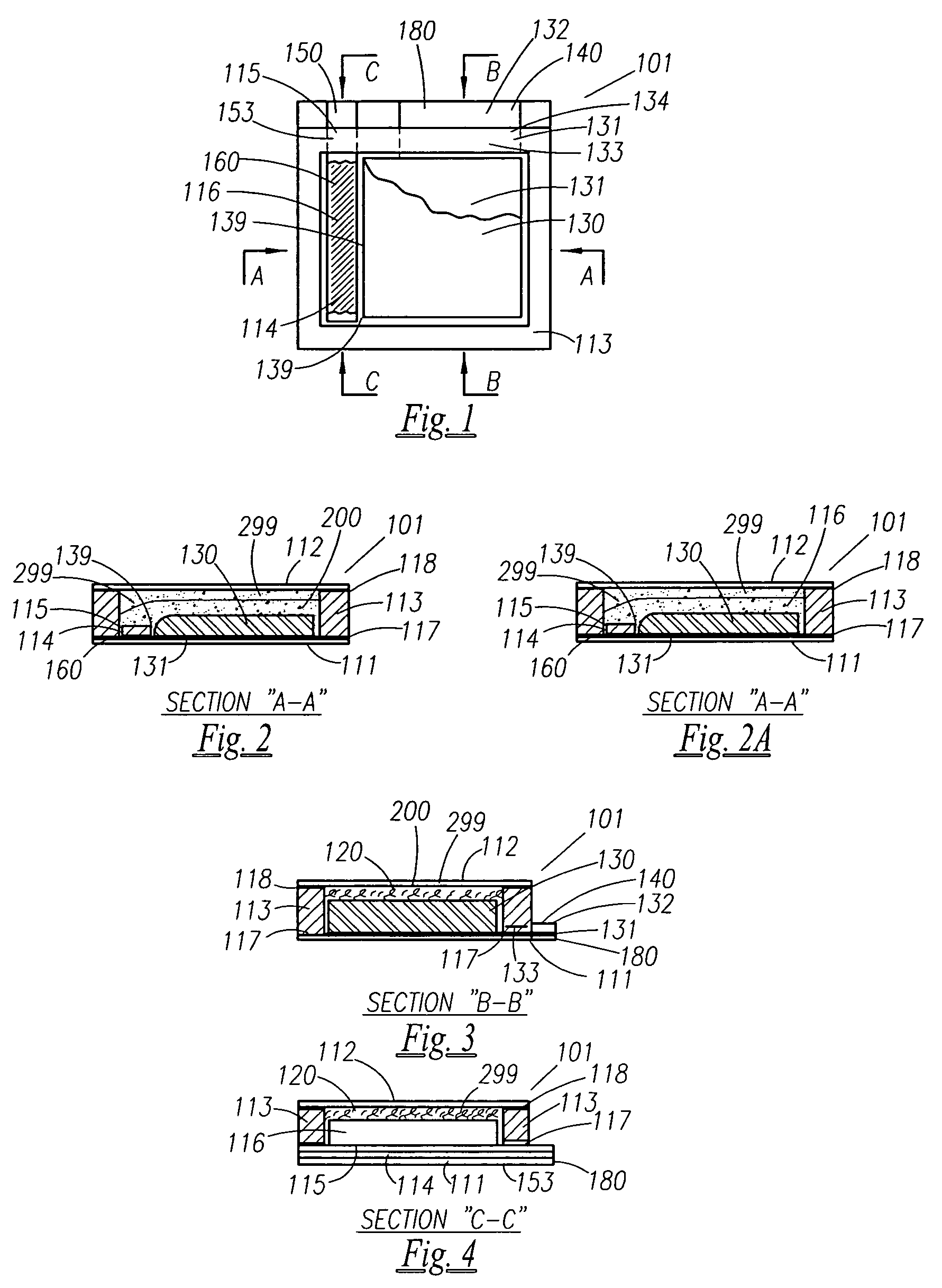 Thin printable electrochemical cell utilizing a “picture frame” and methods of making the same