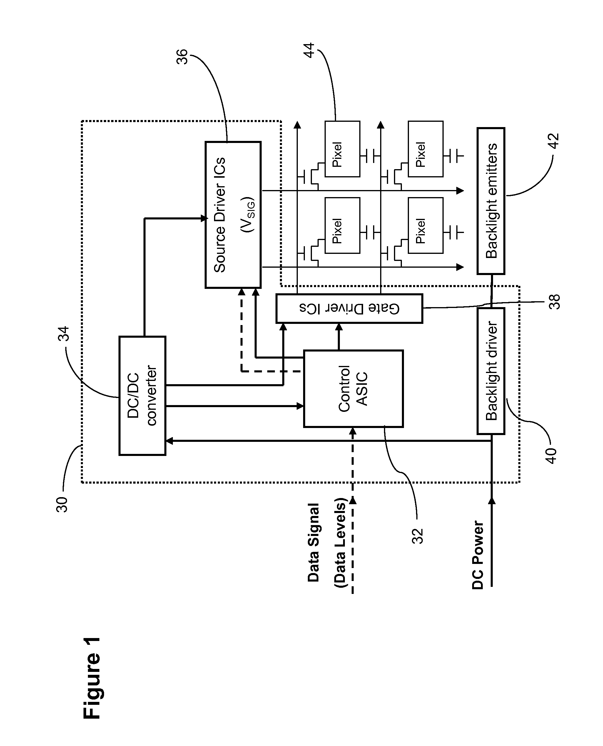 Display device with a backlight