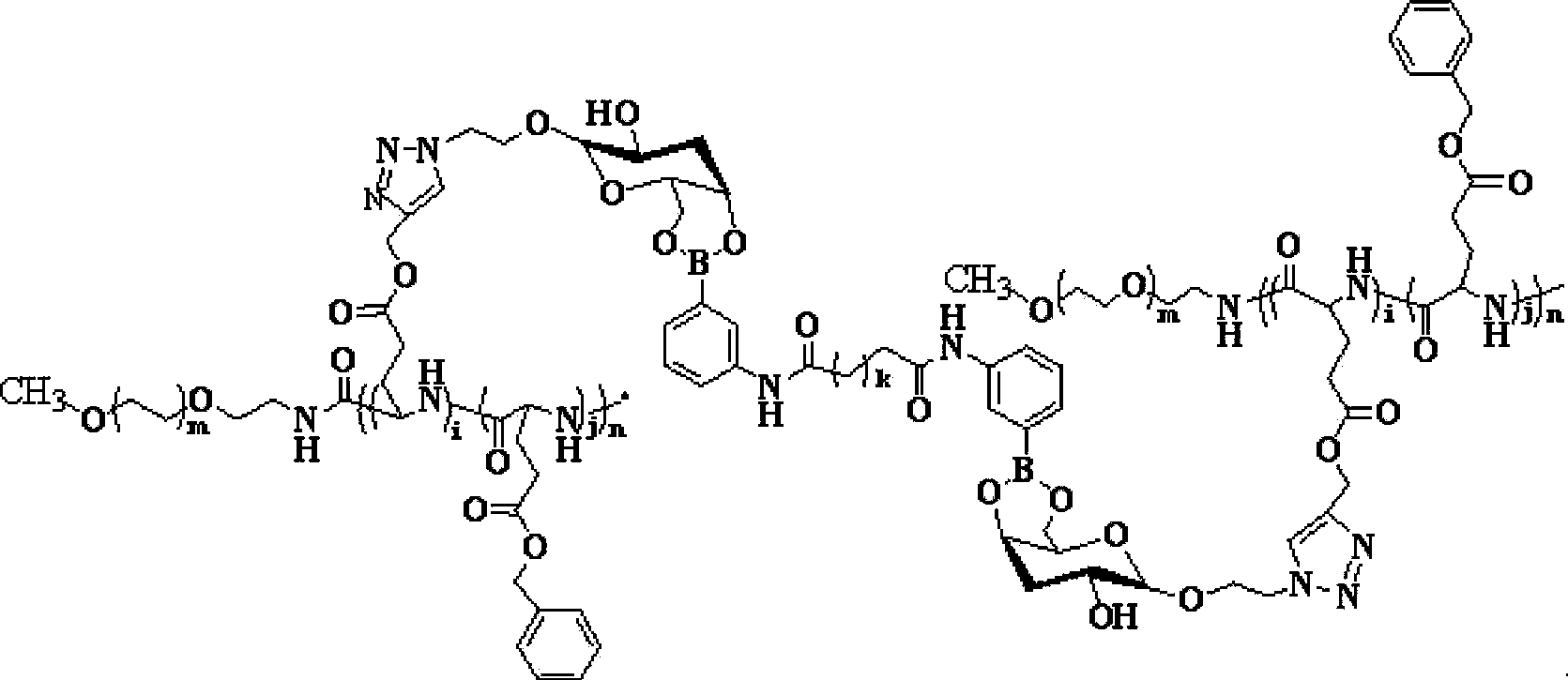 Polymer, glucose nano gel, glucose nano gel composition and preparation method thereof