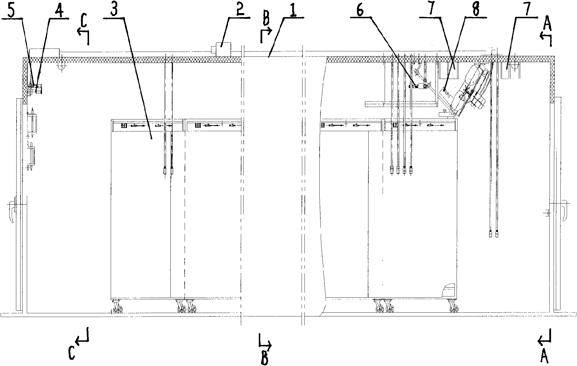 Laneway type incubator with independent left and right laneway temperature control