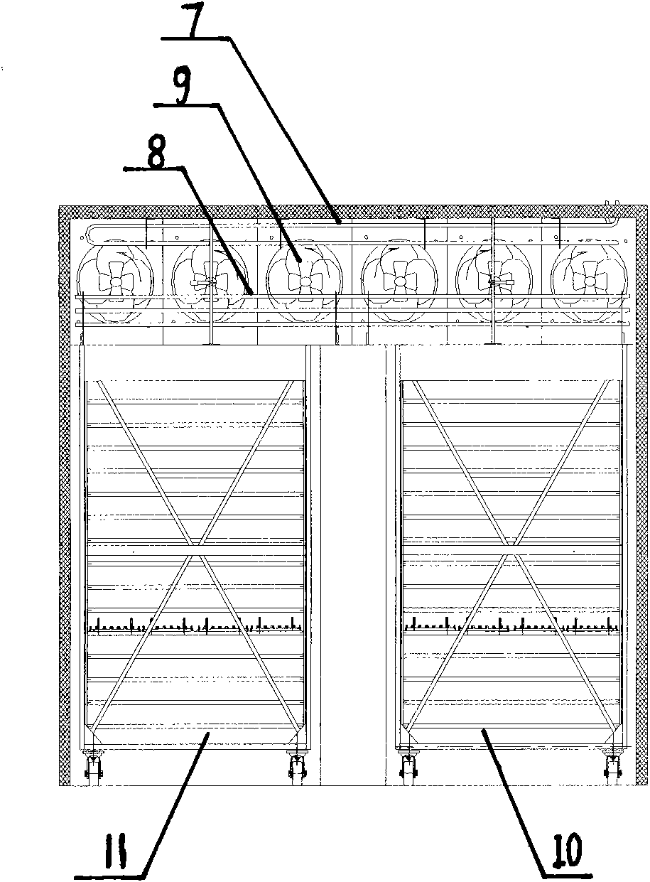 Laneway type incubator with independent left and right laneway temperature control