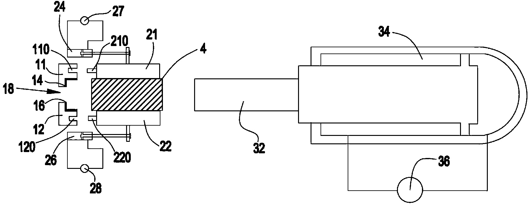 Aluminium profile extrusion device