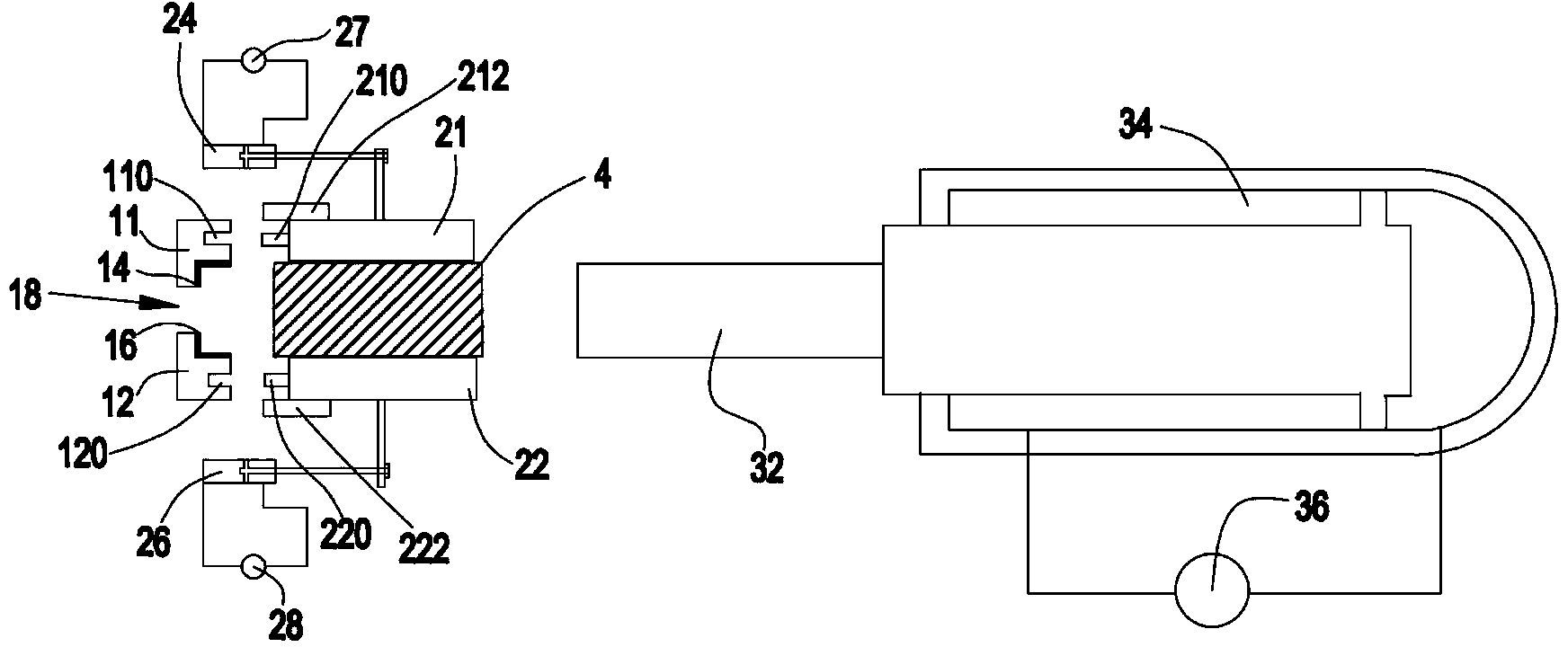 Aluminium profile extrusion device