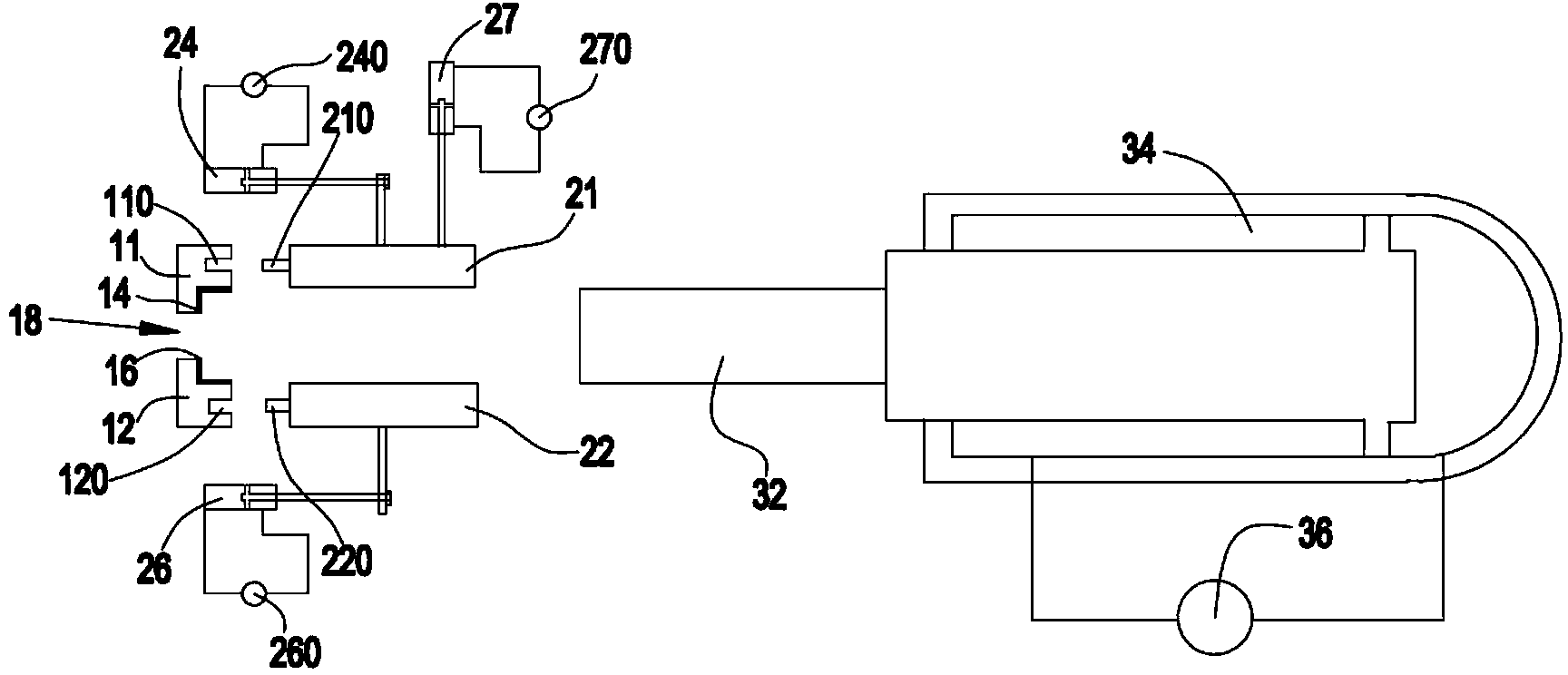 Aluminium profile extrusion device