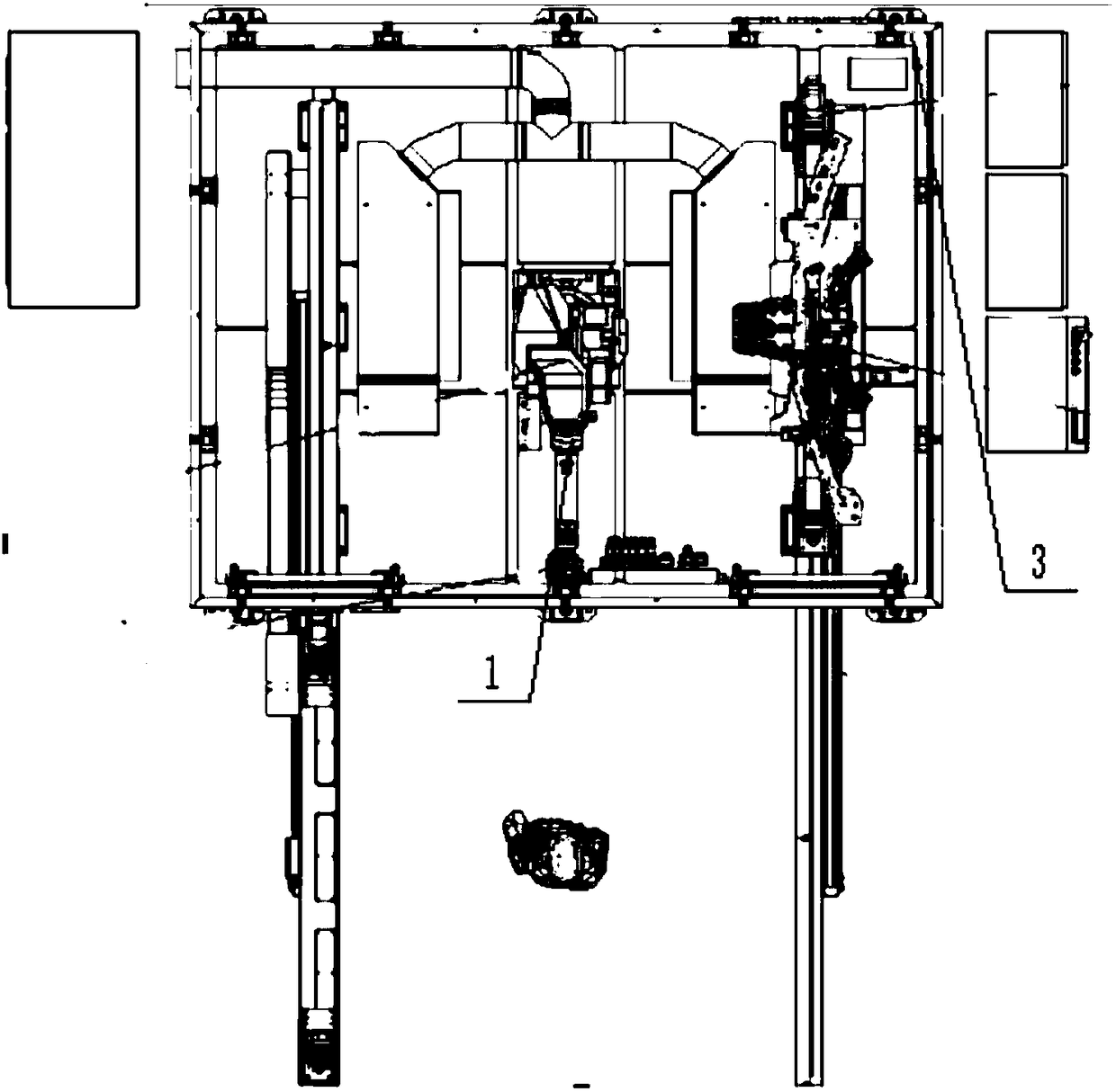 Eight-shaft mechanism for robot three-dimensional laser cutting device of car body sheet metal part