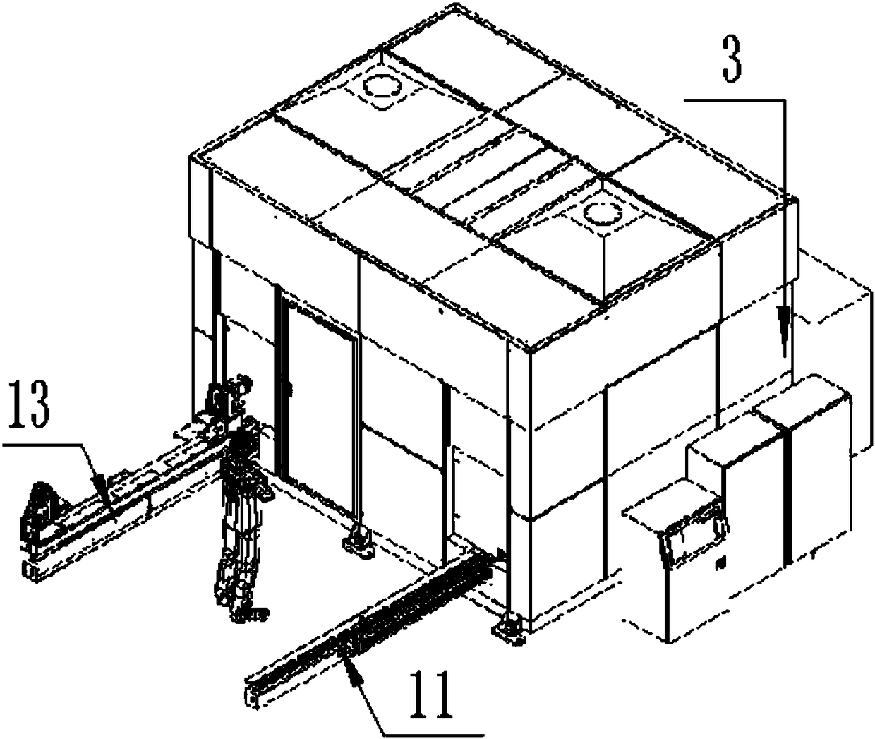 Eight-shaft mechanism for robot three-dimensional laser cutting device of car body sheet metal part