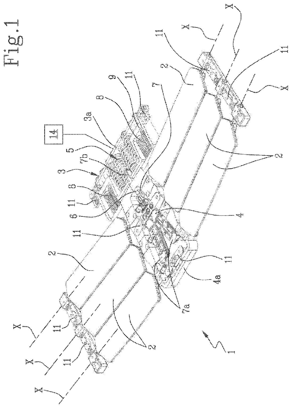 Device for regulating a cooling air flow in a vehicle