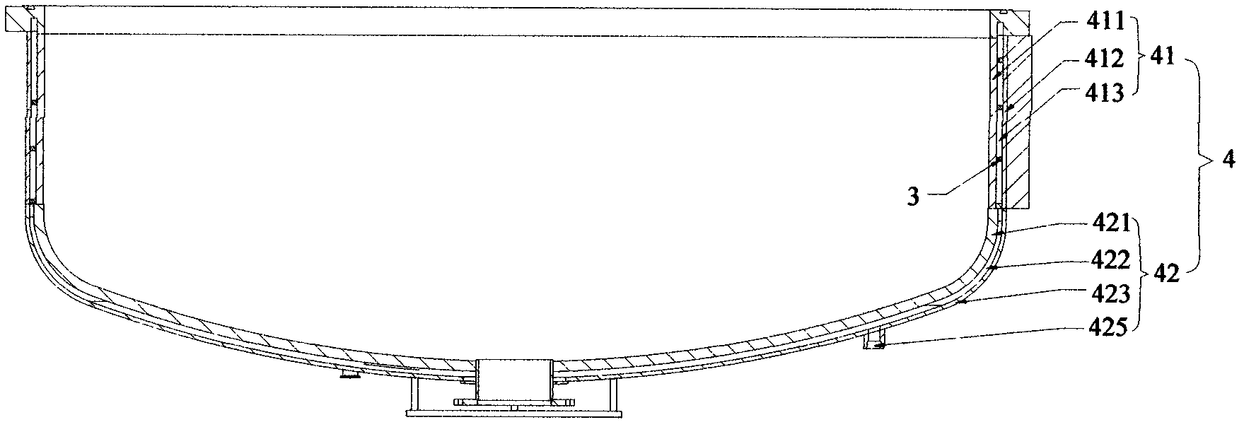 Lower chamber insulation structure and polycrystalline furnace adopting lower chamber insulation structure