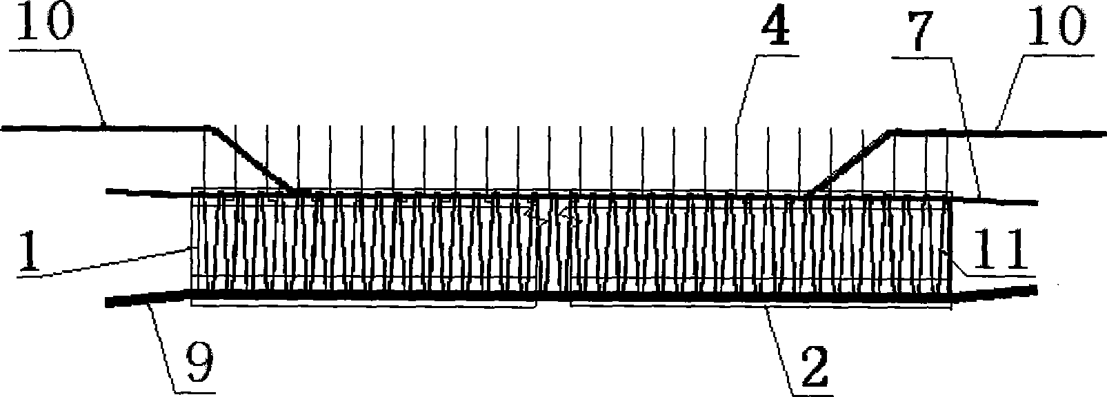 Prefabricated hollow superposed beam, and cast-in-situ construction method for beam and precast slab