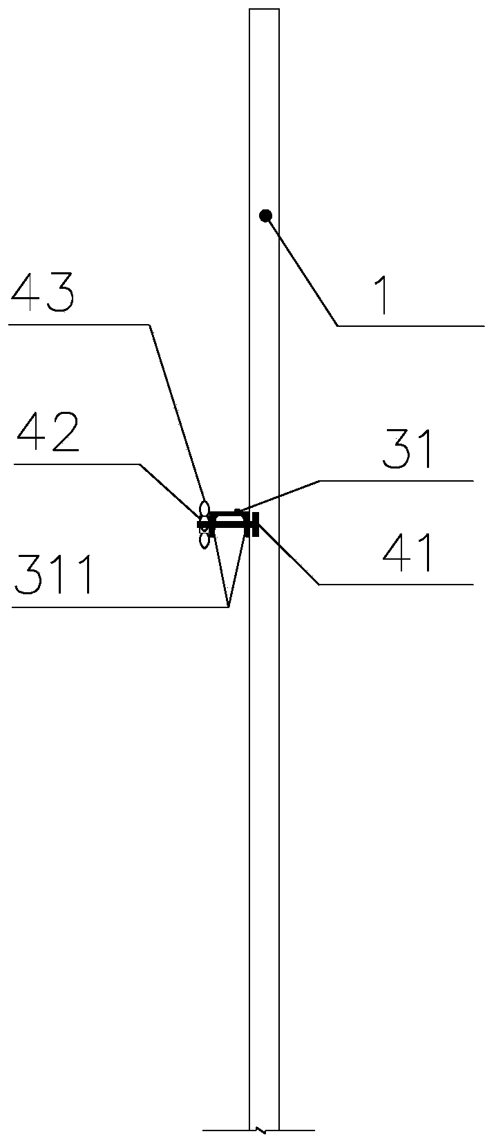 Folding type safety guardrail device