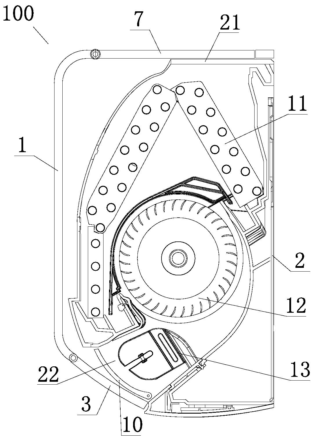 Closed air conditioner shell and closed air conditioner with same