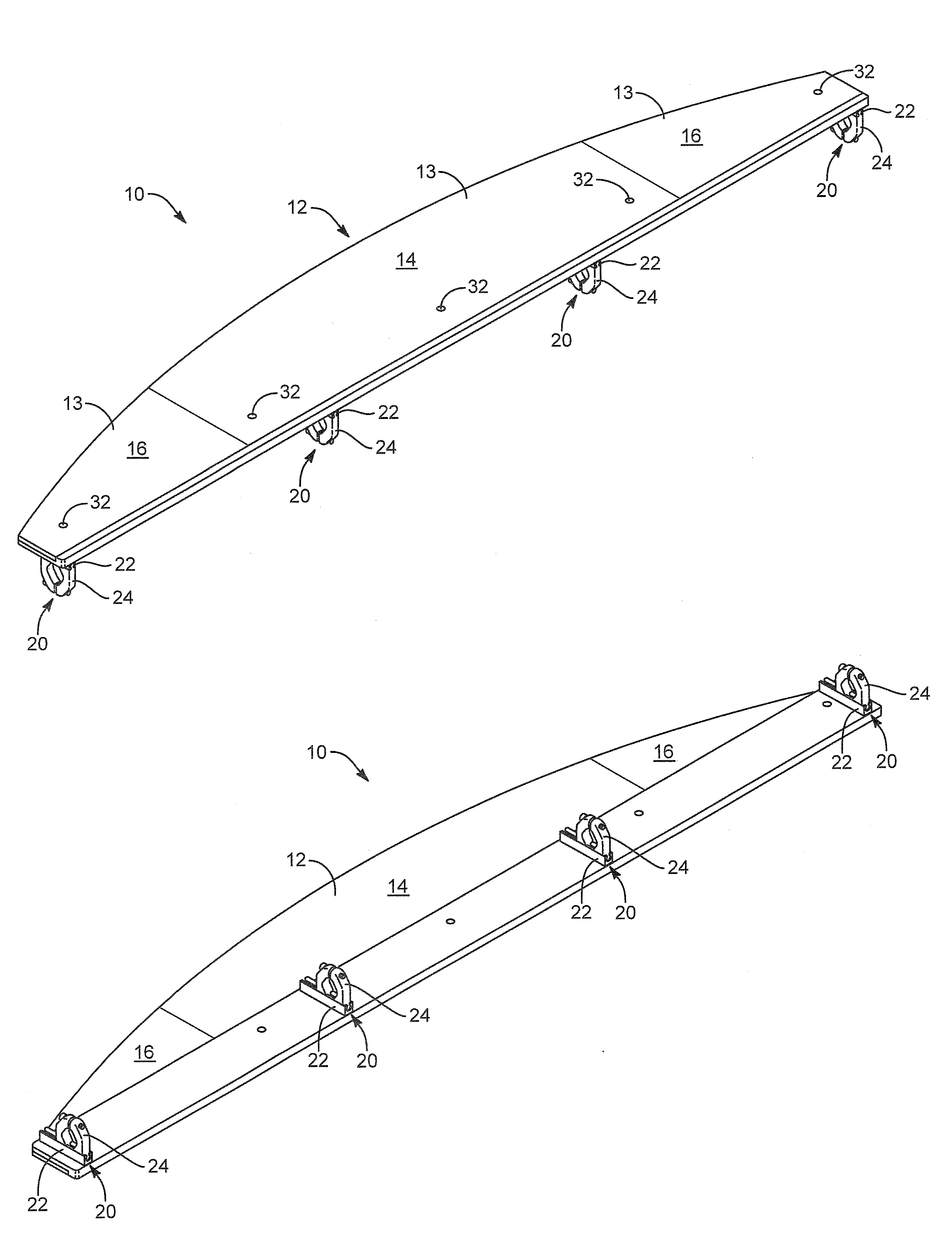 Ski-chair-lift display apparatus and method