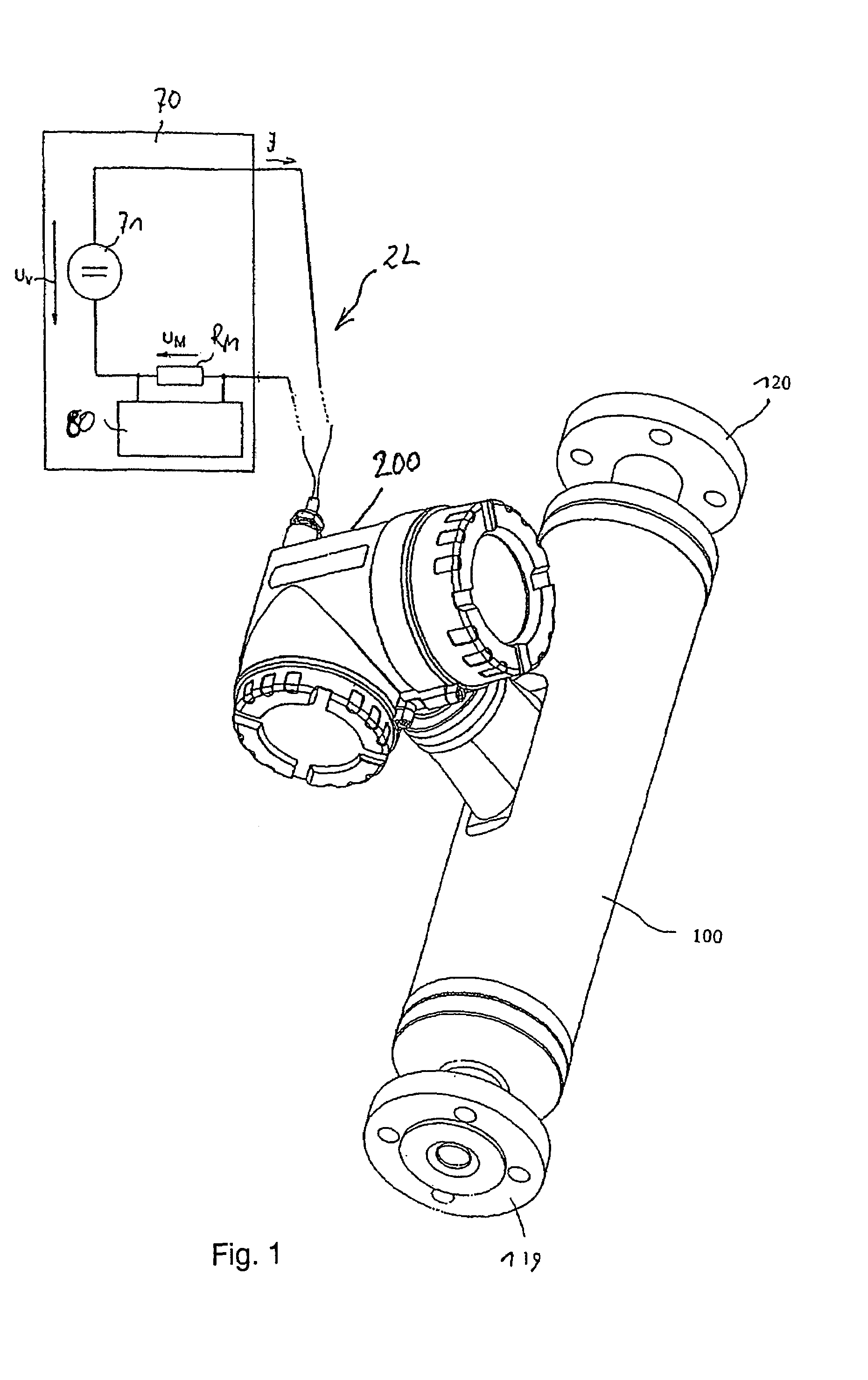 Field device electronics fed by an external electrical energy supply