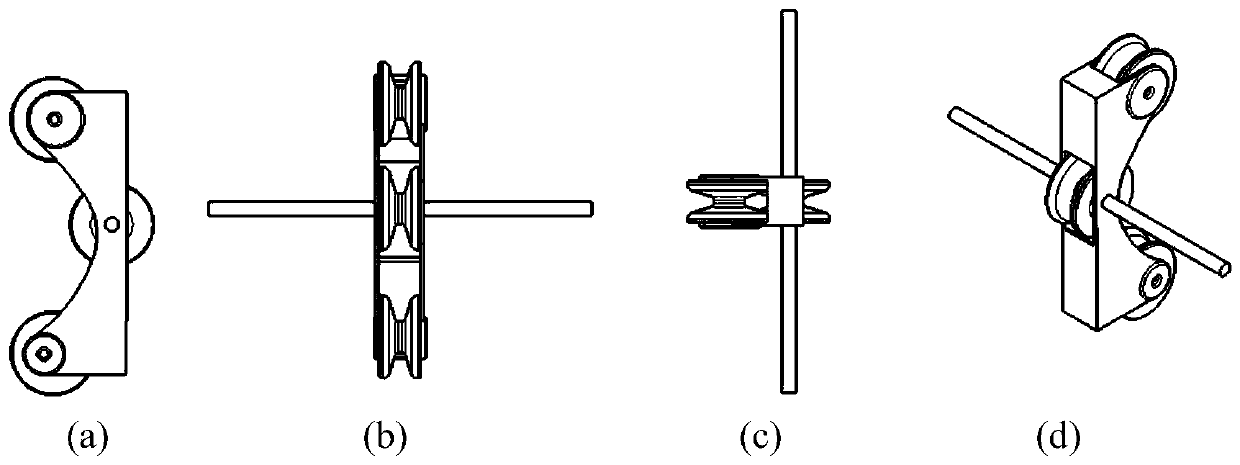 Free flight supporting device in full wingspan flying wing body freedom flutter wind tunnel test