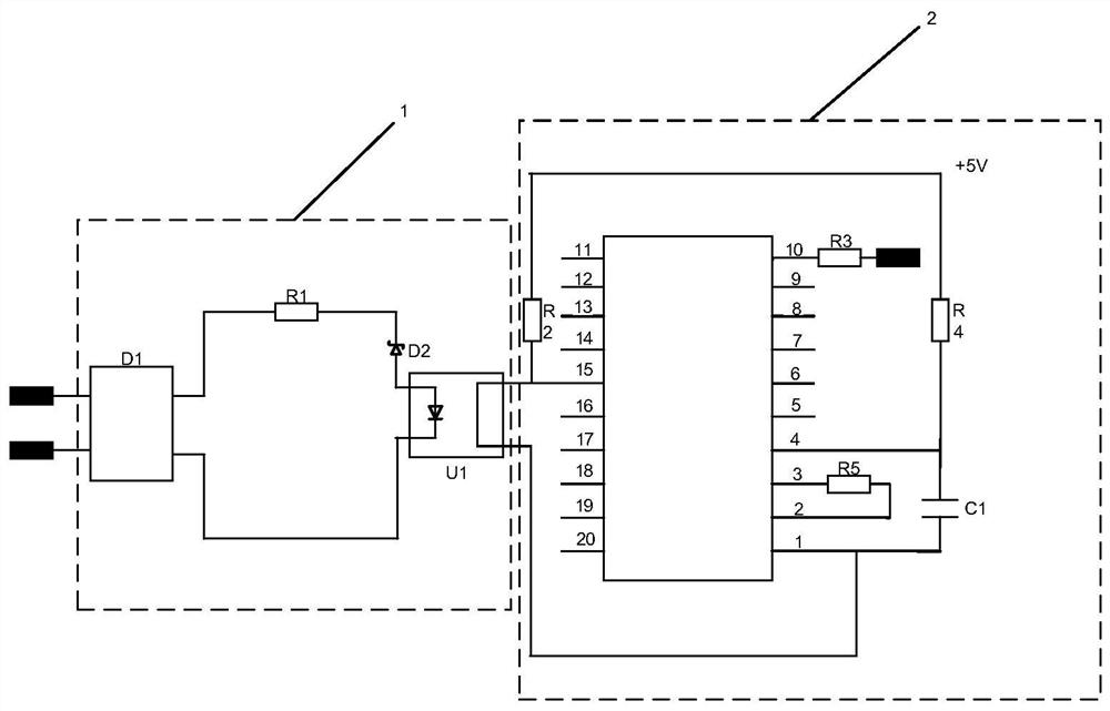 A power grid power failure detection circuit