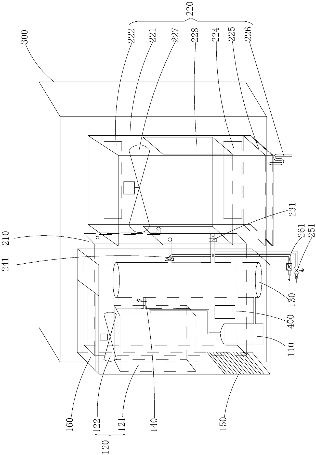 Inverter cooling device, air conditioning unit and control method