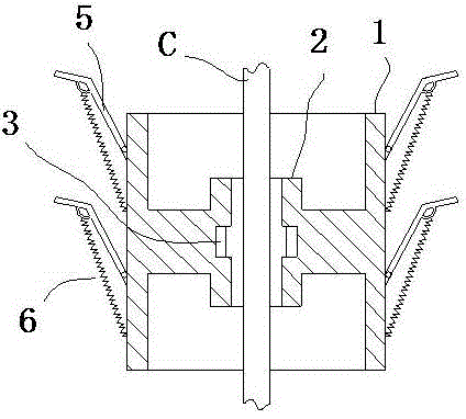 Ground surface collapse monitoring device and method