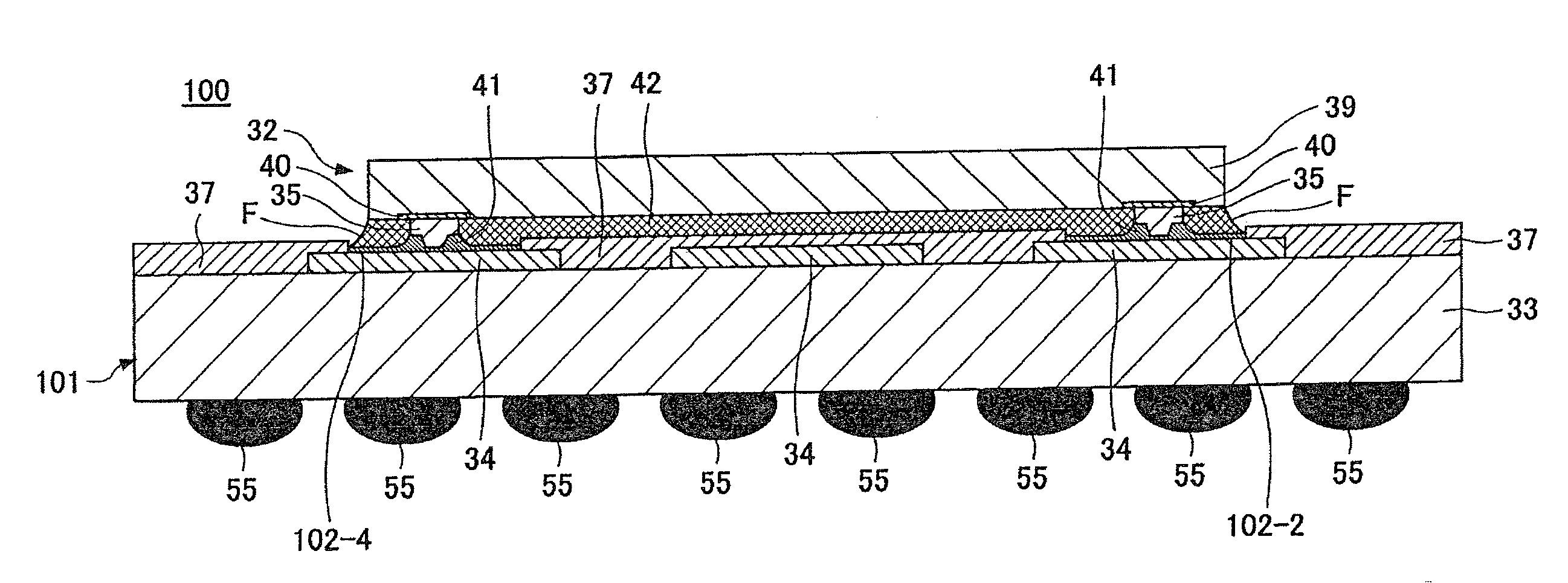 Wiring board, mounting structure for electronic components, and semiconductor device