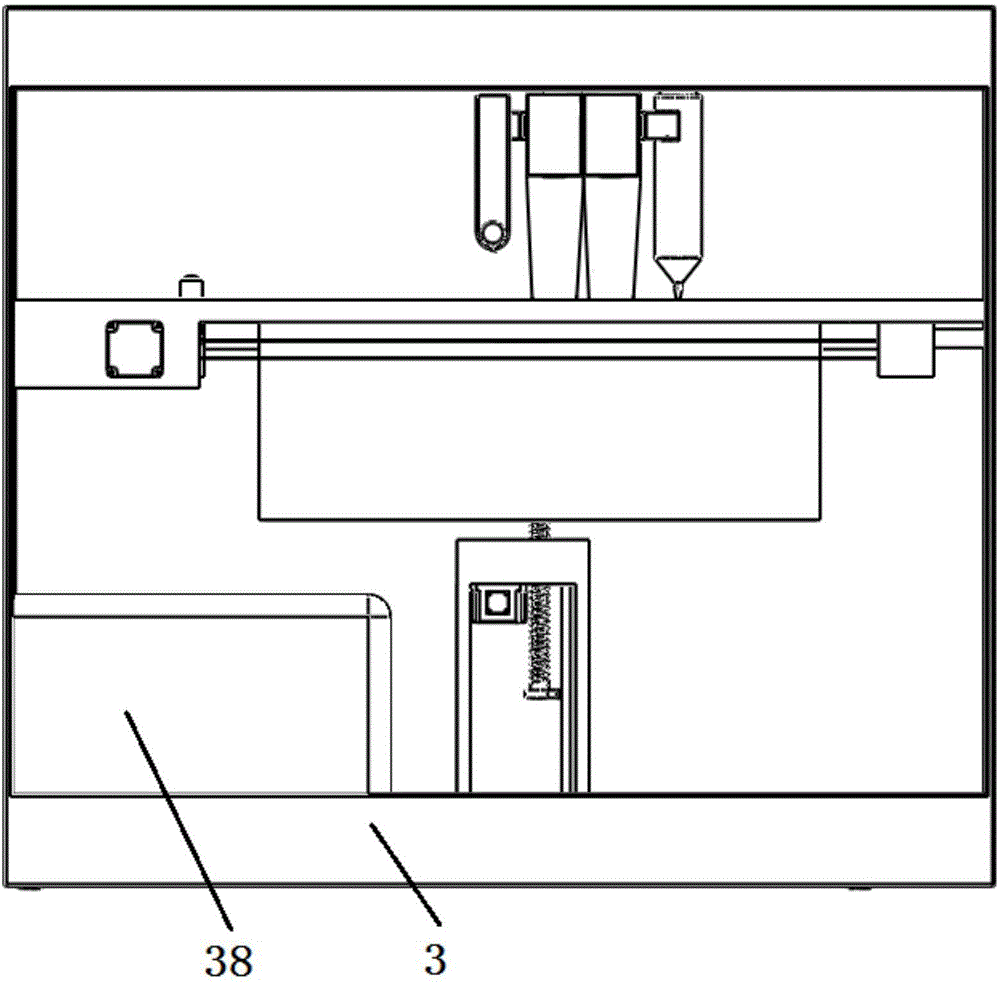 Three-dimensional printing molding device for rubber powder by microwave sintering