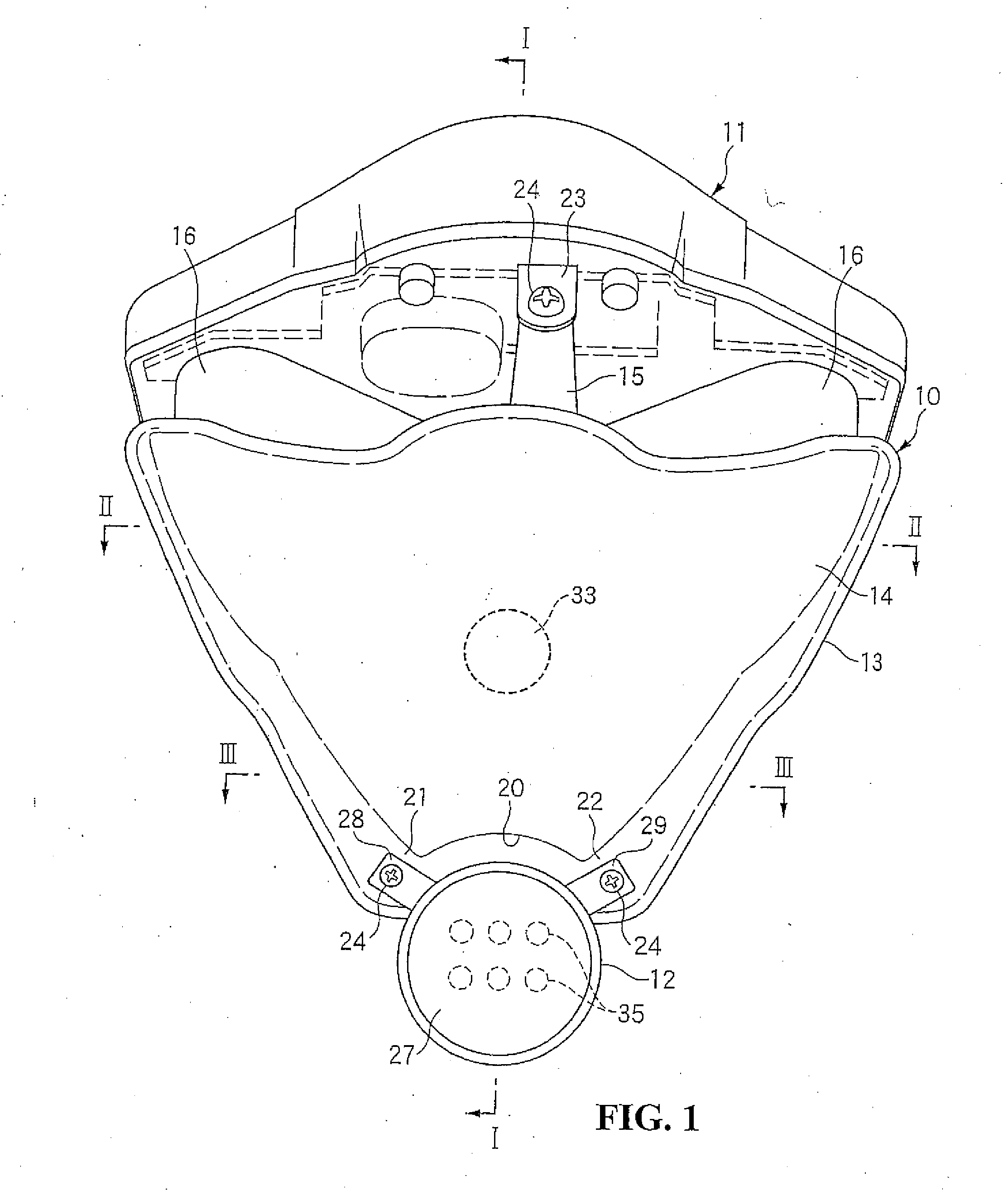 Motorcycle front lighting apparatus structure