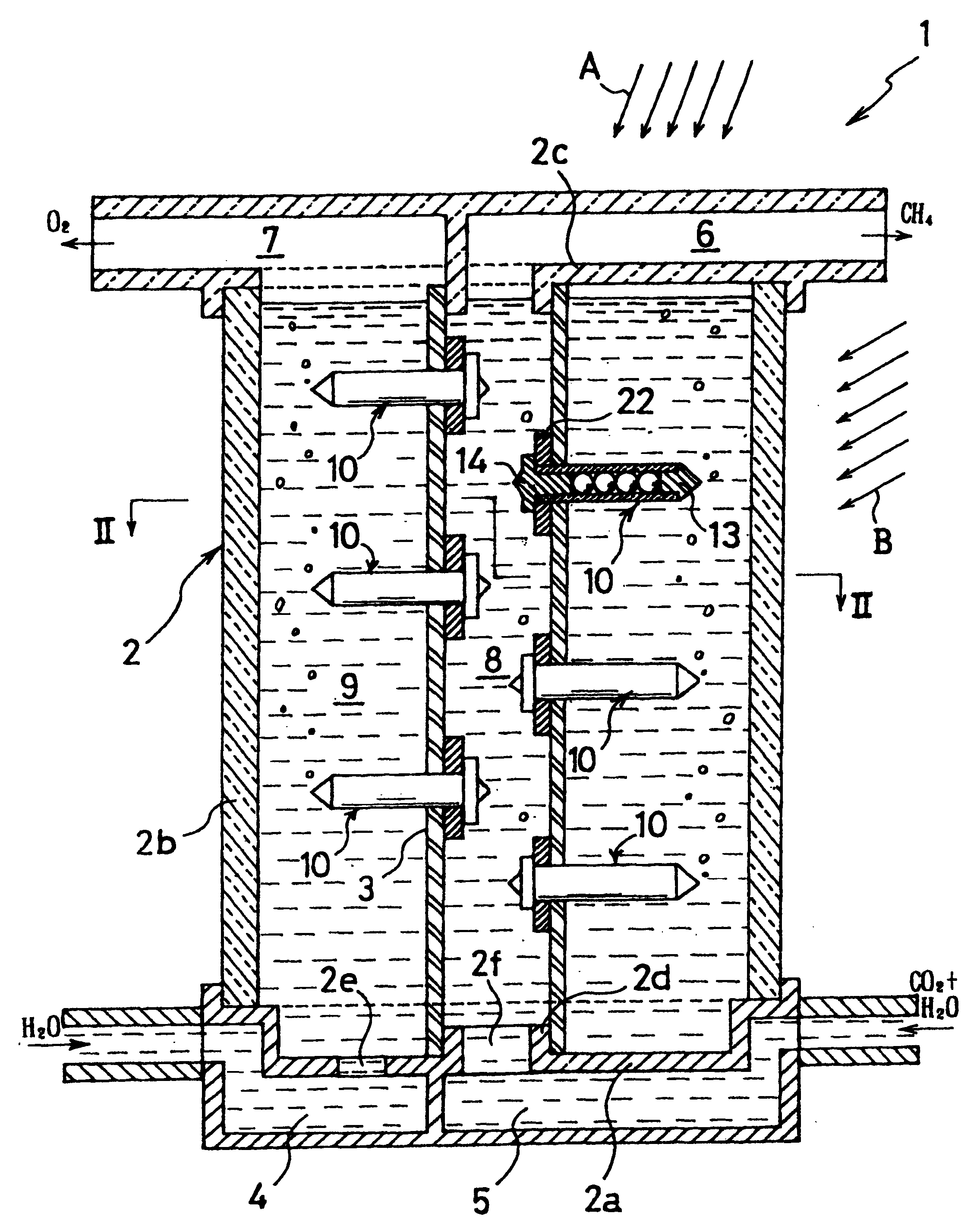 Solar battery module for optical electrolysis device and optical electrolysis device