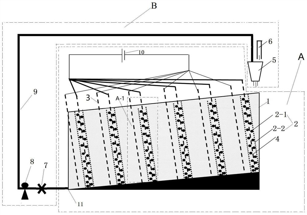 Stacked recyclable microbial electrochemical reactor and degradation method of petroleum hydrocarbon contaminated soil