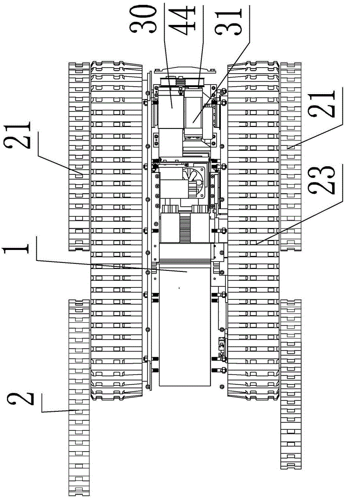 Tracked robot with rapidly disassembled and assembled front and rear swing arms