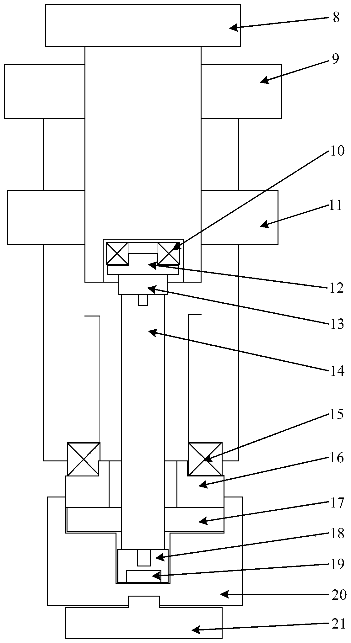 Piezoelectric regulating and controlling device and method for movement precision of closed hydrostatic guideway