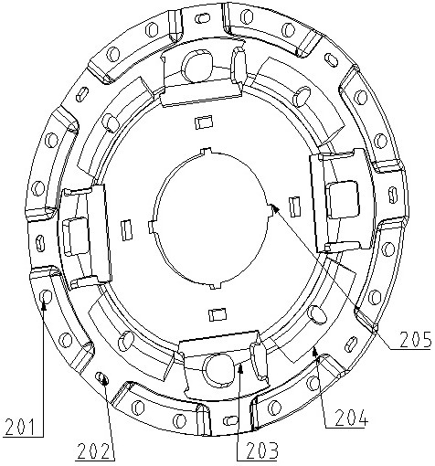 Five-stage vibration reduction clutch driven plate assembly
