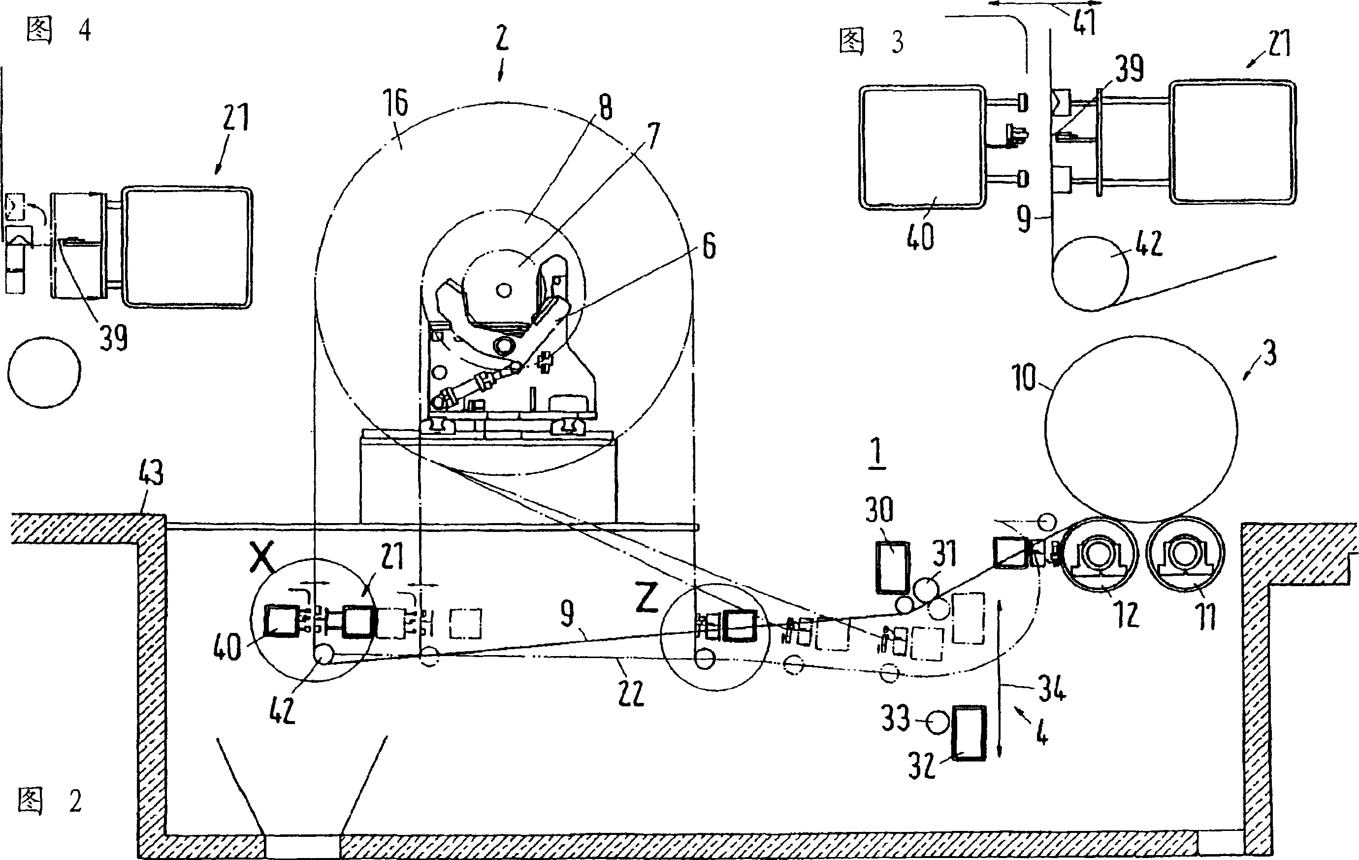 Method for guiding band into a rewinder and rewinder thereof