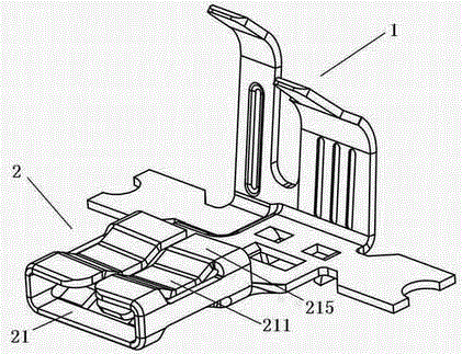 Flag square tube terminal