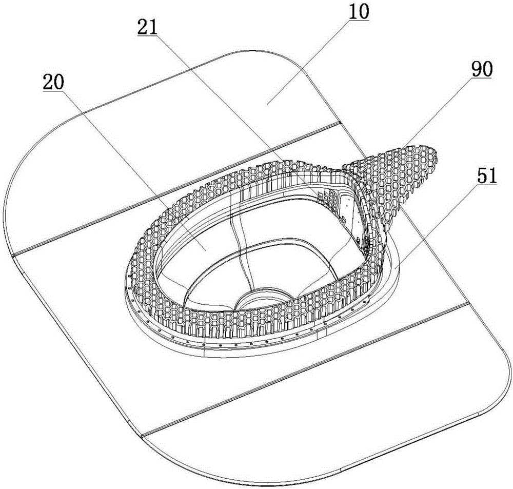 Defecation nursing instrument for bedridden patients and bed pan thereof